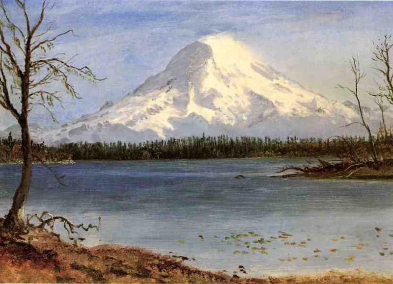 Albert Bierstadt Lake in the Rockies oil painting picture